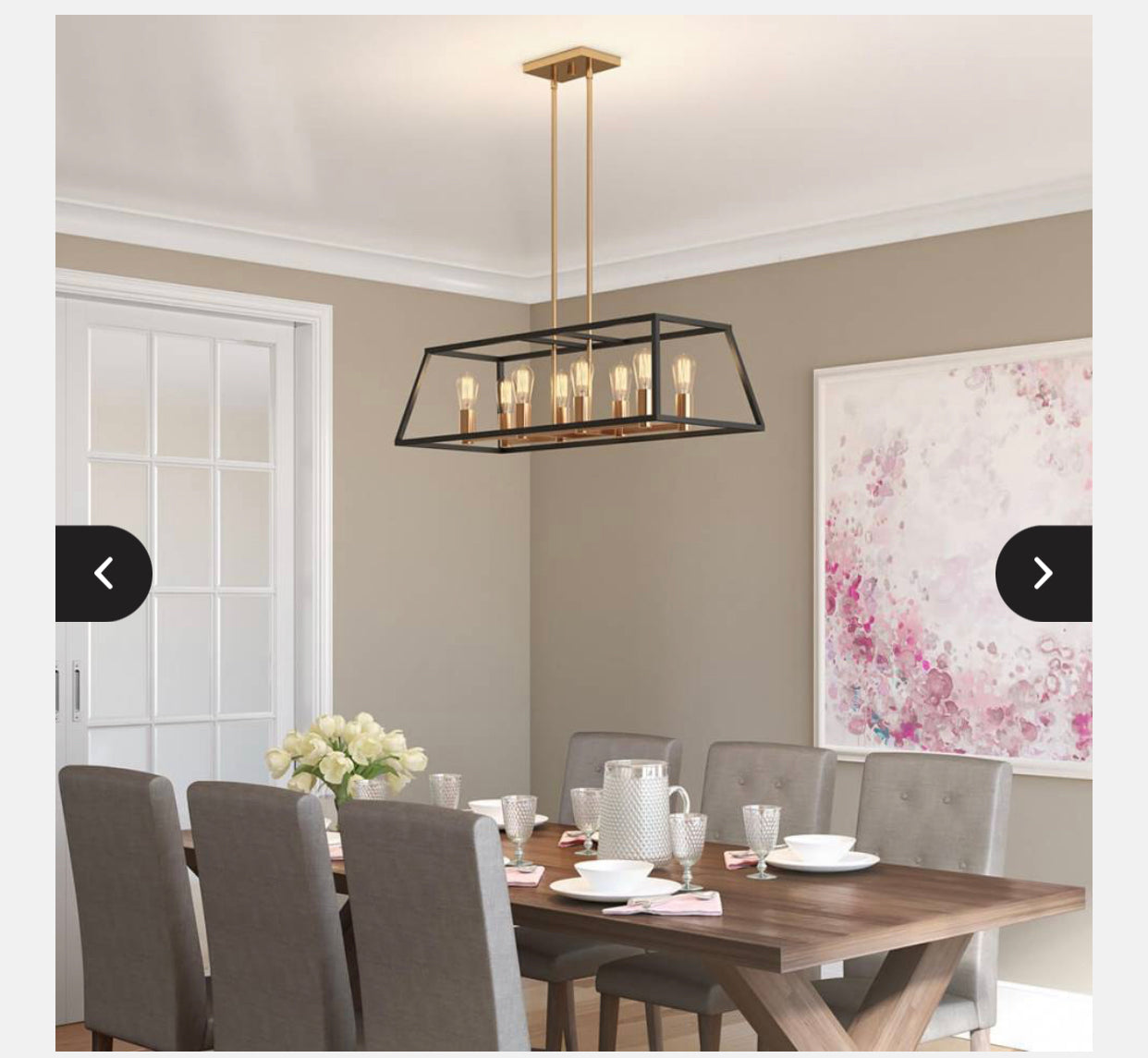 CARTER LONG 8-LIGHT CHANDELIER 📍𝓑𝓻𝓸𝔀𝓪𝓻𝓭 𝓒𝓸𝓾𝓷𝓽𝔂📍 - HotDealsss LLC