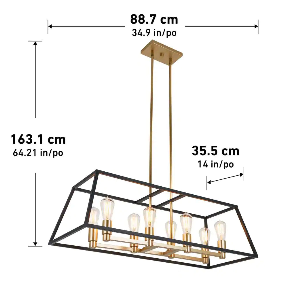 CARTER LONG 8-LIGHT CHANDELIER 📍𝓑𝓻𝓸𝔀𝓪𝓻𝓭 𝓒𝓸𝓾𝓷𝓽𝔂📍 - HotDealsss LLC